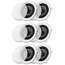 Acoustic Audio CS-IC83 Flush Mount In Ceiling Speakers with 8" Woofers 3 Pair