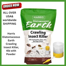Harris Diatomaceous Earth Crawling Insect Killer 64oz Kills Fleas Ants etc 4 Lbs