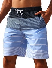 Men's Swim Trunks Quick Dry Bathing Suit Swimming Board Shorts Mesh Lining Be...