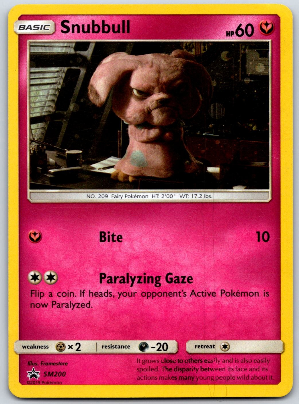 Snubbull (In-Store Event Promo) Holofoil NM[SMP - SM200] Framestore