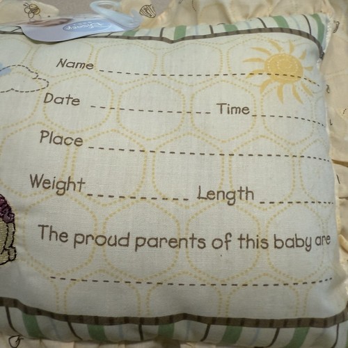 NWT! Vtg Disney Baby Winnie The Pooh Keepsake Birth Pillow Eeyore Tigger Piglet - Picture 3 of 11