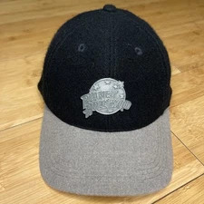 VTG Planet Hollywood Washington DC Wool Metal-Logo Adjustable Hat Cap Black EUC