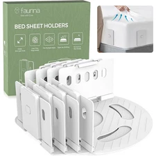 Faunna Bed Sheet Holders Upgrade Straps Keep Sheets Tight &Secure All size 4 PCS