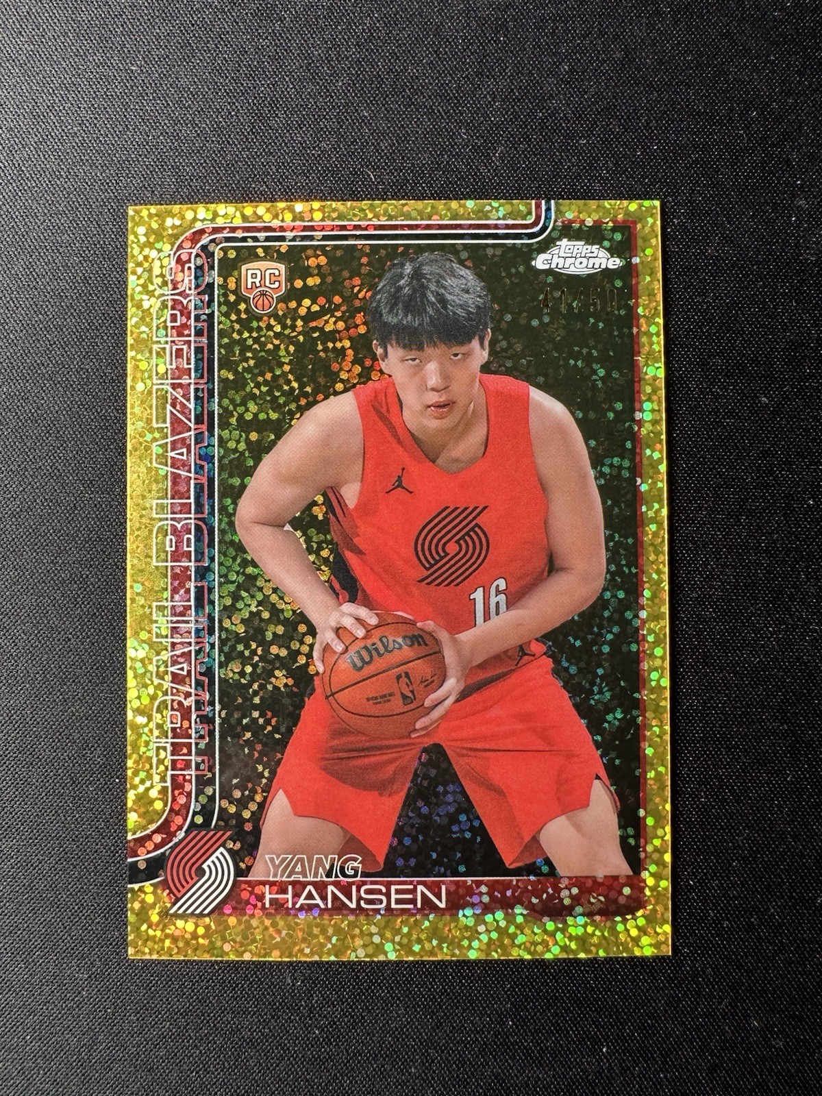 2025-26 Topps Chrome - Yang Hansen Image Variation Gold Speckle Refractor RC /50