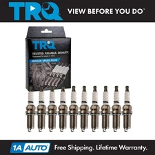 TRQ Iridium Spark Plugs Engine Tune Up Ignition Kit 10 Piece Set New