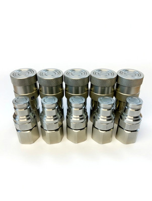 1/2 Zoll BSP Flat Face Hydraulische Schnellspannkupplungen Set x10 5 Stecker 5 Buchsen