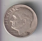 1955-S ROOSEVELT DIME 10¢ SAN FRANCISCO 90% SILVER COIN UNITED STATES MINT