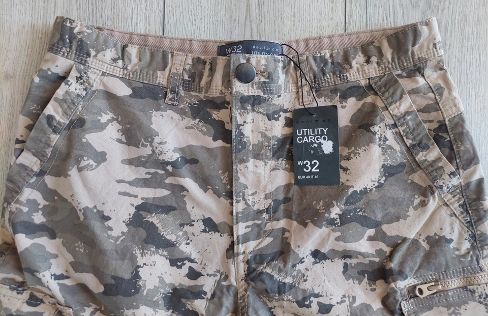 UTILITY CARGO Shorts, Camouflage, Cotton, size EUR 40, US - W32, new, Bangladesh - Image 2 of 4