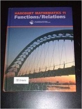 HARCOURT MATH 11 : FUNCTIONS/RELATIONS - Hardcover