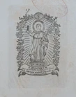 Engraving Image Pious 18th S. APOLONIA Holy card Santino 18thC