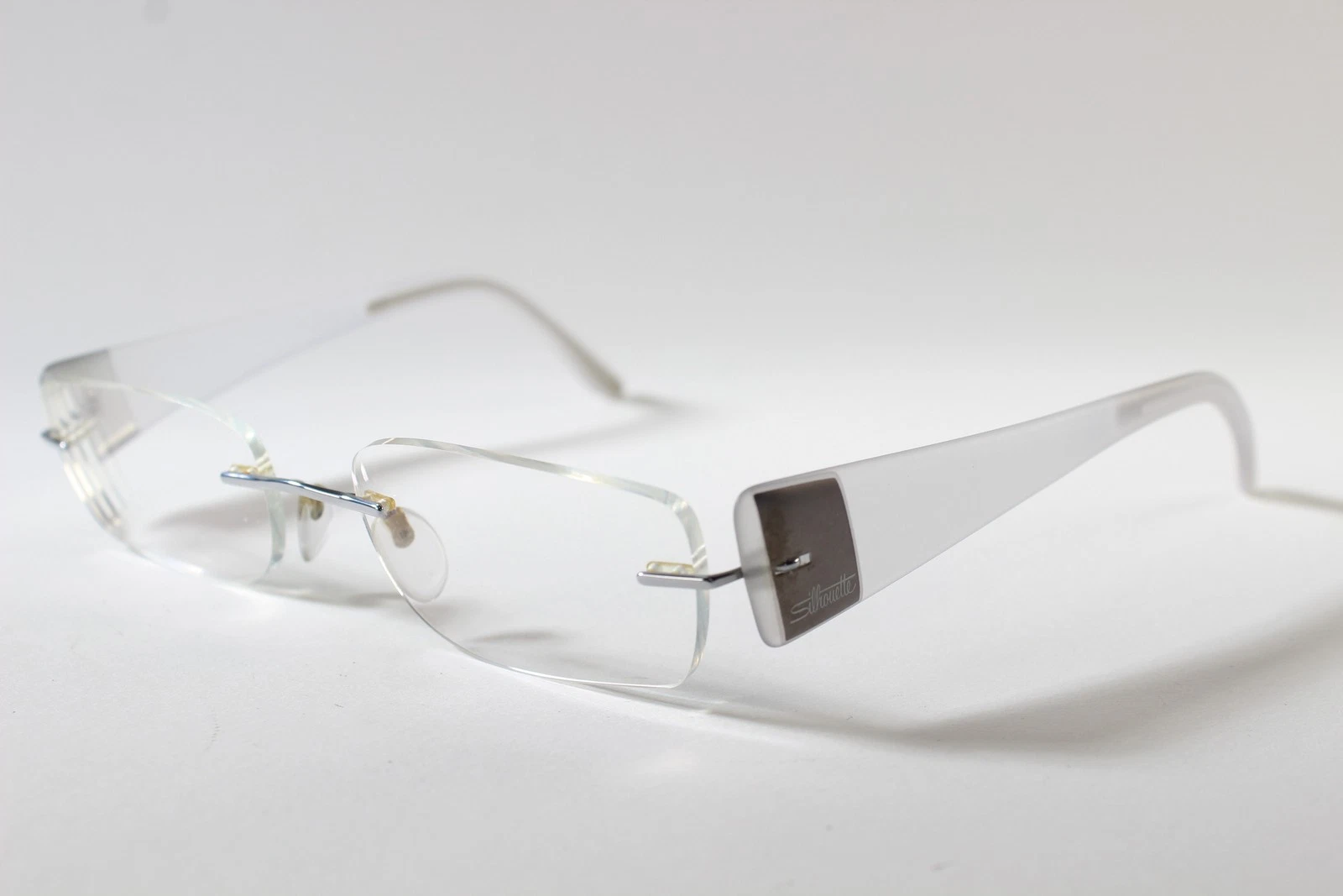 Silhouette Eyeglasses 7596 Women Silver Rimless Metal Eyewear Glasses Frames