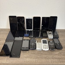 Cell Phone Bundle Lot of 22 FOR PARTS ONLY Mix Model NOT TESTED Scrap Recycle