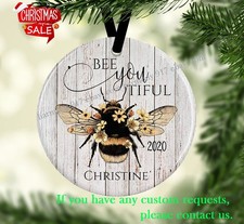 Personalized Bee Ornament, Bee Decor, Christmas Ornaments, Bee Gifts, Insect ...