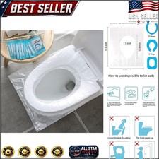 100 Pack Disposable Toilet Seat Covers - Portable Hygiene for Travel Home