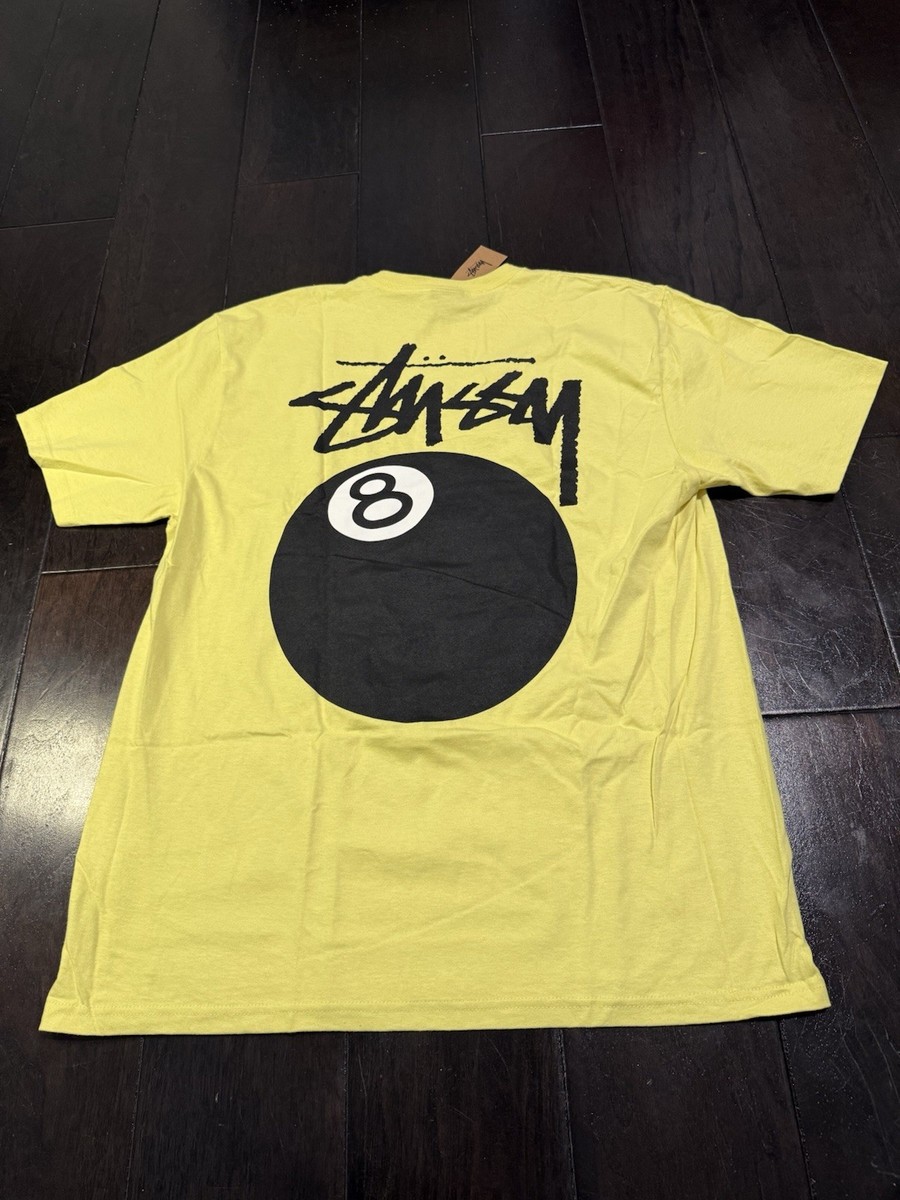 NWT Stussy Classic 8 Ball Shirt Pale Yellow Mens Size Large Y2K | eBay