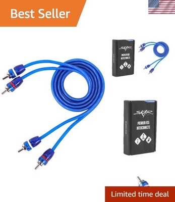 3' Male-to-Male RCA Interconnect Cable - Silver-Plated for Superior Sound