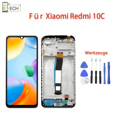 Für Xiaomi Redmi 10C LCD Display mit Rahmen (220333QAG) Touch Screen Bildsc...