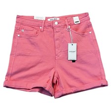 Judy Blue High Waist Pink Denim Shorts XL NWT Tummy Control Coastal Vacation