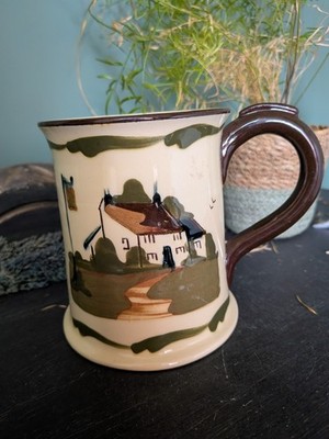 Vintage Babbacombe Keramik ''First Today'' Lügner Krug Becher Torquay Motto Ware