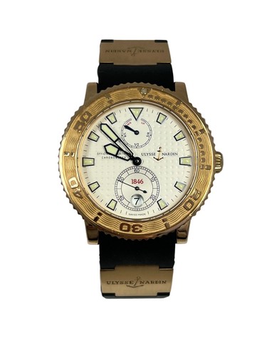 Ulysse Nardin Marine Diver Chronometer 18K Rose Gold Mens Watch, 266-51
