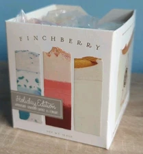 Finchberry Holiday Edition Soap Trio Gift Set Gourmet Bar Soap Christmas NEW!