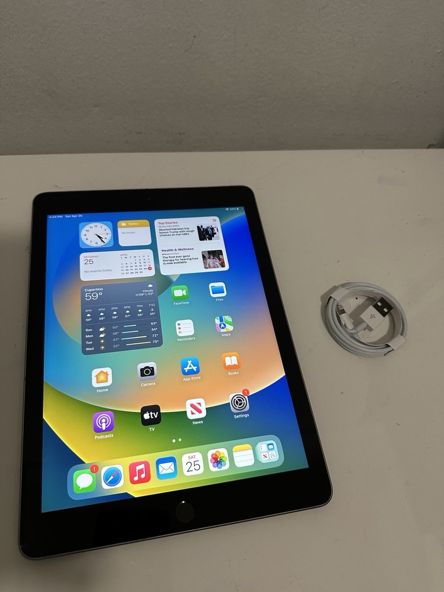 Apple iPad (5th Generation) A1822 128 GB, Wi-Fi, 9.7 in - Black | eBay
