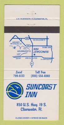 Matchbook Cover - Suncoast Inn Clearwater FL 30 Strike
