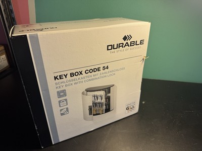 DURABLE Aluminum KEY BOX PLUS 54 w/ Combination Lock & Key Return System