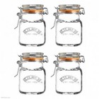 Kilner Clip Top Airtight Kitchen Glass Storage Jars Spice Dry Foods 70ml 4 pack