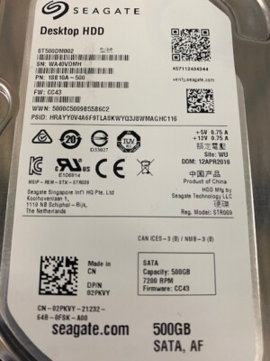 Seagate Barracuda 500GB ST500DM002 7200RPM 3.5