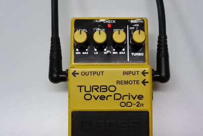 ギター BOSS TURBO Over Drive OD-2 Boss Turbo Overdrive OD-2 1993 Vintage Guitar Pedal Black