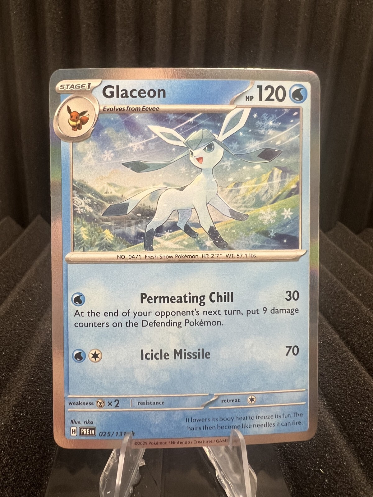 Glaceon 025/131 Sv - Prismatic Evolutions Holo - Pokemon Card LP