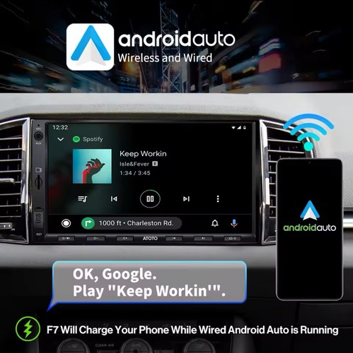 ATOTO F7 WE 7 inches Car Radios 2din Multimedia Player Head Unit 2 Din - Picture 3 of 10