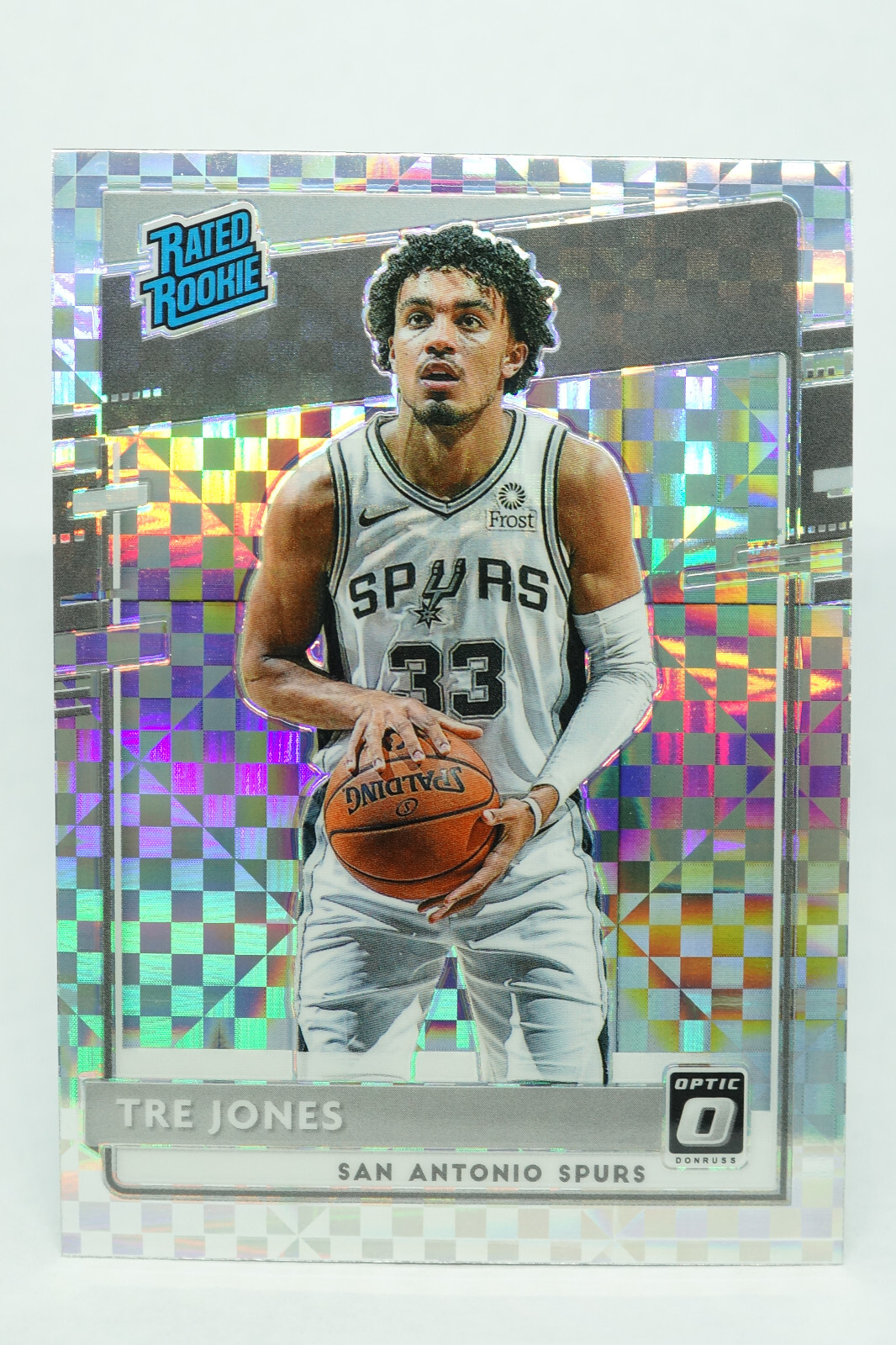 2020-21 Panini Donruss Optic Rated Checkerboard Prizm Tre Jones #188 Rookie RC