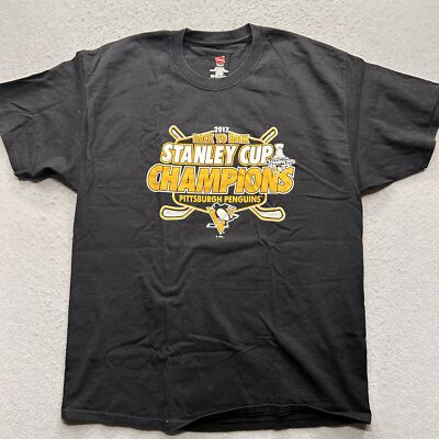 Pittsburgh Penguins 2017 Stanley Cup Champions Men s XL Black T-shirt