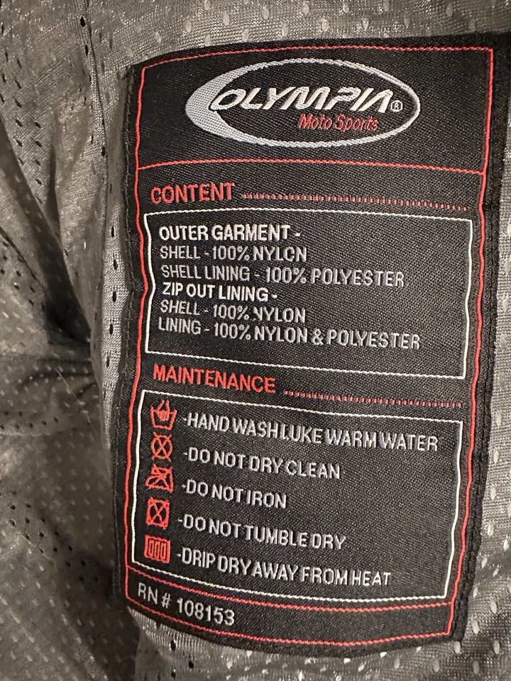 Chaqueta acolchada de nailon para mujer Olympia Moto Sports L Foto 2 de 4