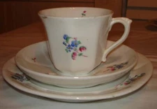 VINTAGE BRIDGWOOD & SON CUP & SAUCER & BREAD PLATE