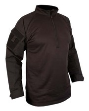 UBACS Tactical Fleece Shirt Black Combat Ripstop Under Body British Army Style