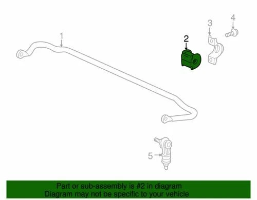 Barra estabilizadora de suspensión aislante genuina GM 2008-2010 Saturn Vue XE 10364506 Foto 2 de 2