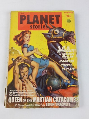 Planet Stories (Summer 1949, Volume IV, No. 3) Brackett Queen Martian Catacombs