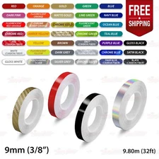 3/8" 9mm Roll PIN STRIPE Car Striping Trim Body Line TAPE Decal Vinyl Stickers