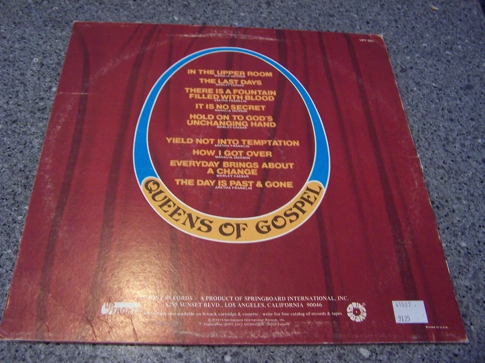 Queens of Gospel UP FRONT LP UPF-201 ARETHA FRANKLIN, CAESAR & MAHALIA JACKSON Foto 2 de 4