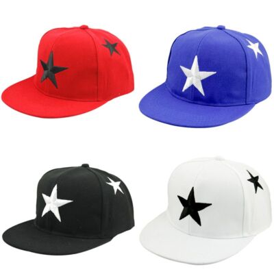 Multicolor Star Embroidery Baseball Hats Children Fashion Head Wear Snapback Hat