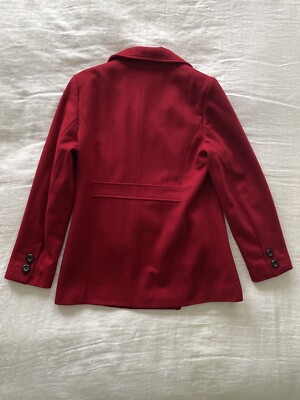 Jones New York Red Wool Blend Peacoat, Size 10, RN# 54163 | eBay