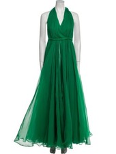 Dolce & Gabbana - Green Silk Long Dress - Size 40