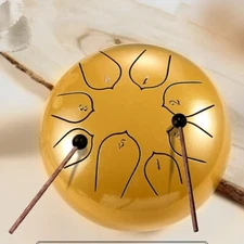 8 Note 6 Inch Drum-Rain Drum for Outside Garden, Steel Tongue Drum Rain Chime