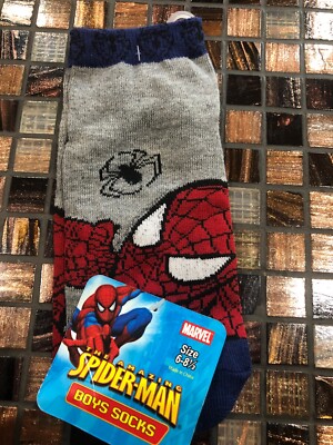 Size6.5-8 Crouch Black Toe Spiderman Spidersense Socks ~ Sets and Singles