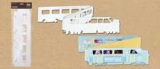 Creative Imaginations Bare Elements Paperboard 3 Inch by 10-1/2 Inch Train-Shape