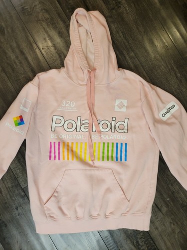 Polaroid Hoodie Size Medium Pink 