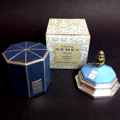 GEMEY RICHARD HUDNUT Kristall von NANCY 1928 45mm SIEGEL Box gegen Box